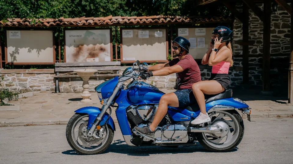 Cruiser motorcycle ride around Arbanasi on a Suzuki M109R