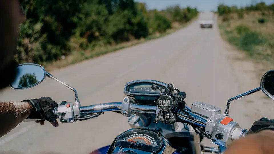 Guided motorcycle passenger ride with experienced rider near Veliko Tarnovo