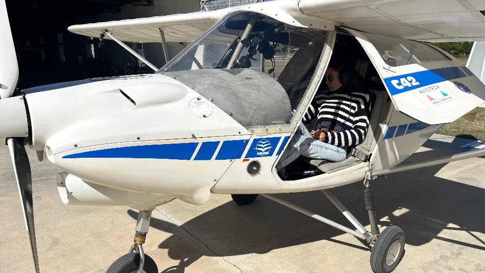 Intro flight lesson over Koprinka Dam near Kazanlak