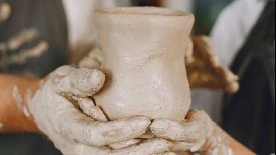 Four-hands pottery for couples in a Sofia studio