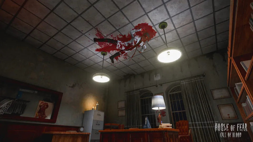 Team playing premium VR horror escape near Lion's Bridge
