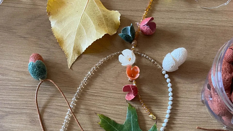 Art workshop in Sofia with Ann – making silk and stone jewellery
