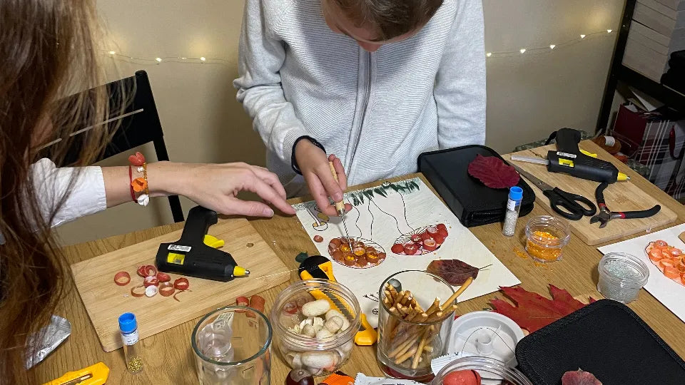 Creative activity for kids using natural materials in Sofia