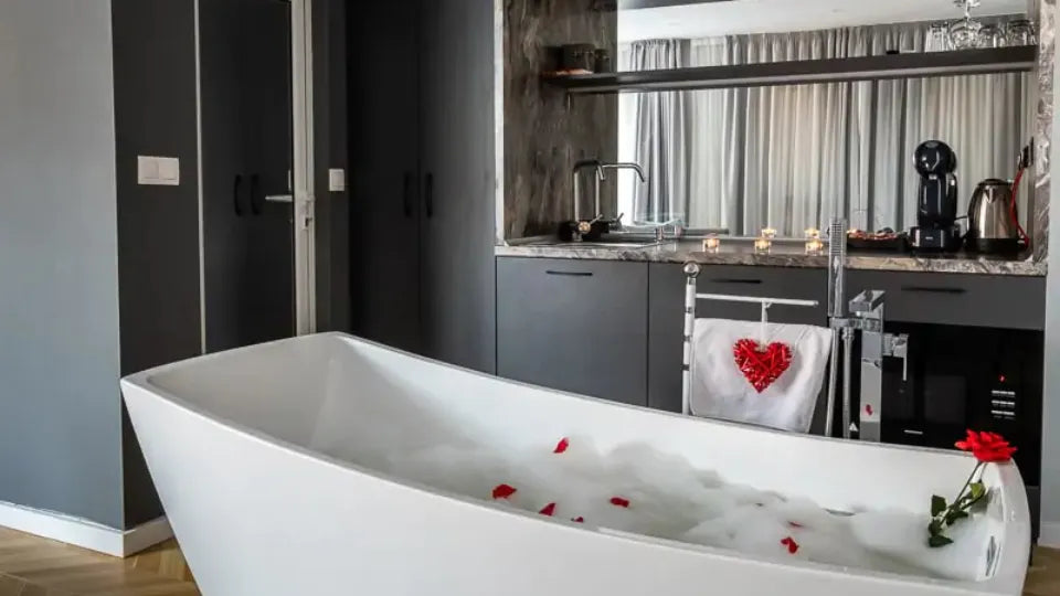 Relaxation areas and heated benches at The House, Velingrad