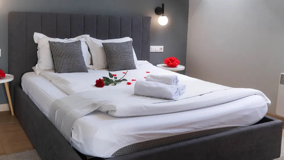 Freestanding bathtub facing panoramic French windows – Velingrad stay