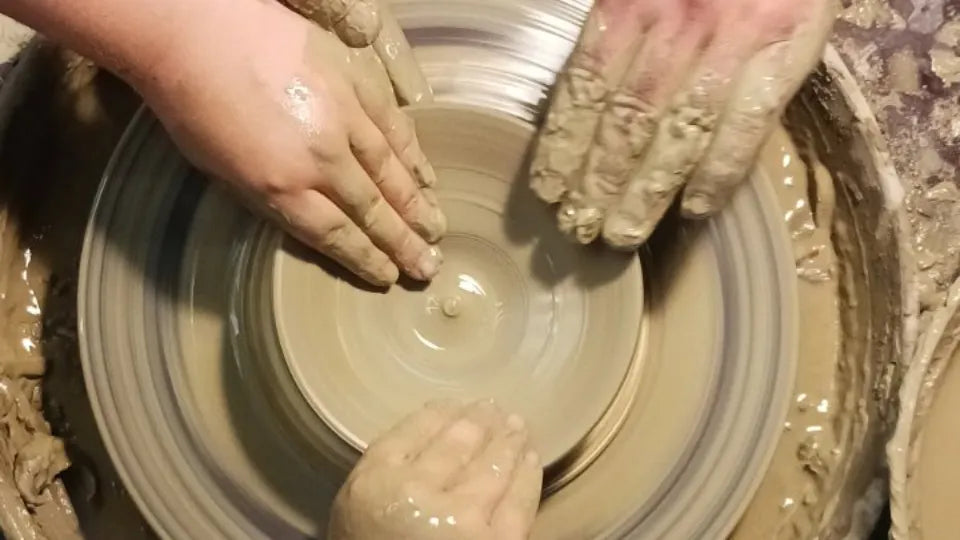Handmade ceramic pieces from the Veliko Tarnovo workshop