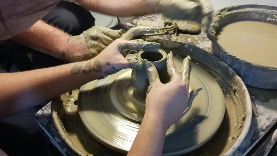 Small‑group pottery session at The House, Veliko Tarnovo