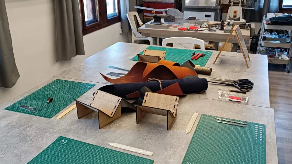 Bookbinding materials – paper, thread and tools in a Veliko Tarnovo studio