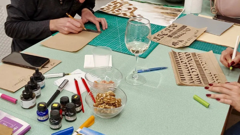 Group calligraphy workshop in Veliko Tarnovo – creative art session