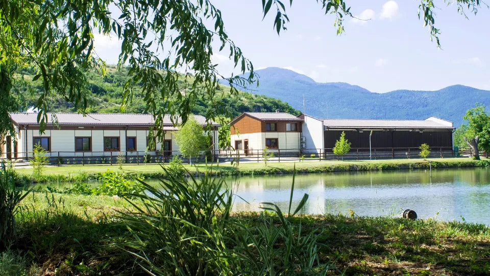 Heated outdoor pool with children’s area at Justina Villas near Plovdiv