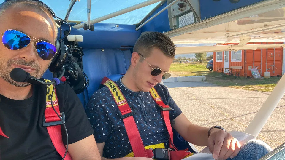 Instructor-led NPPL training flight at Sapareva Banya Airfield
