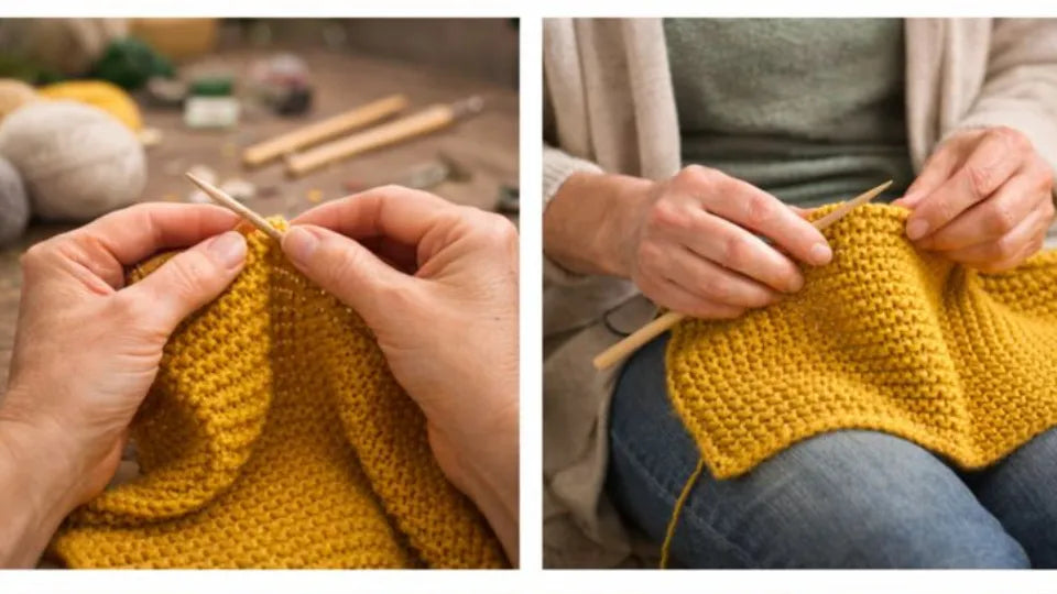 Knitting workshop for two in Sofia — learning basic stitches with needles