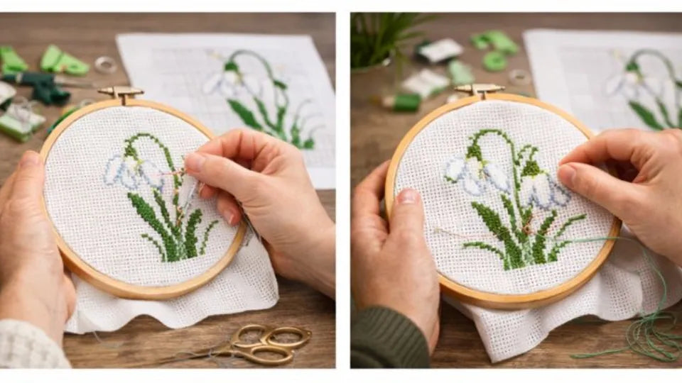 Cross‑stitch embroidery workshop in Sofia for two