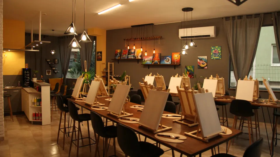 Glass of wine and creative pet portrait session in a Sofia studio