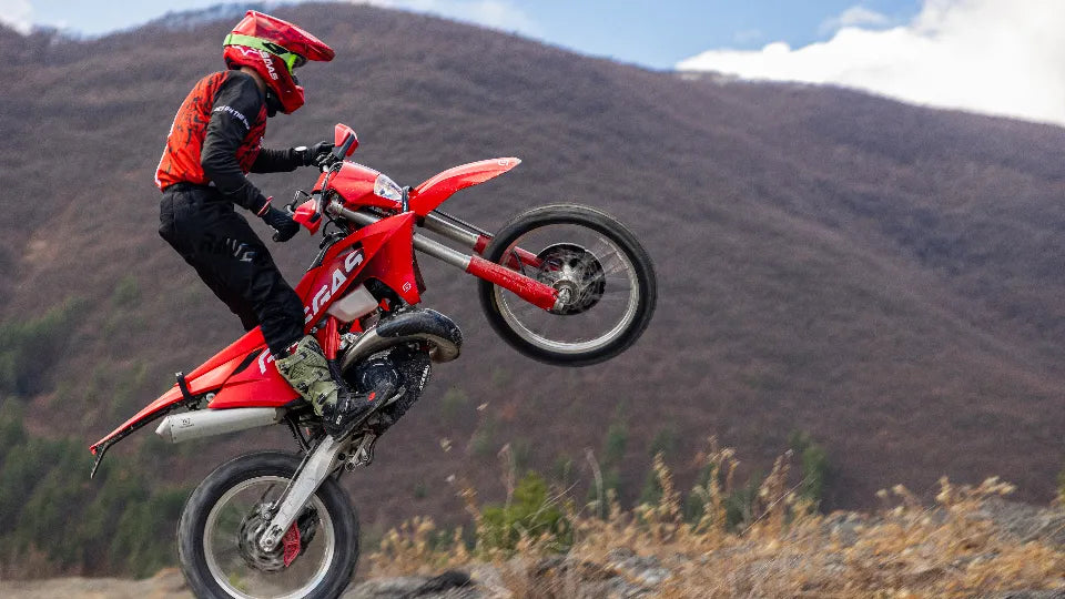 Enduro bike and full riding gear prepared in Sofia Province