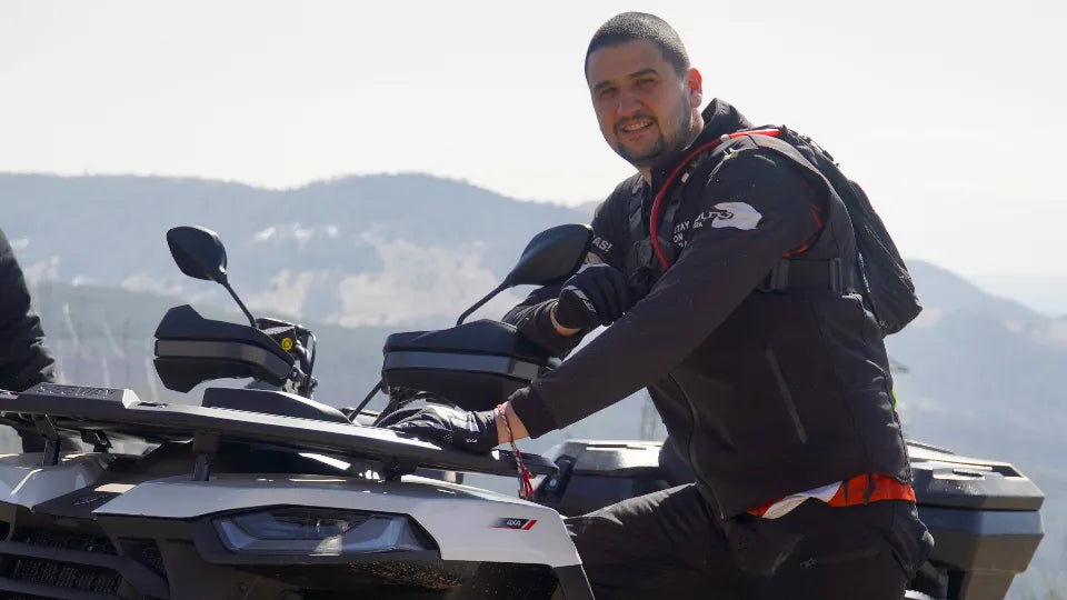 Guided group ATV ride near Petrohan