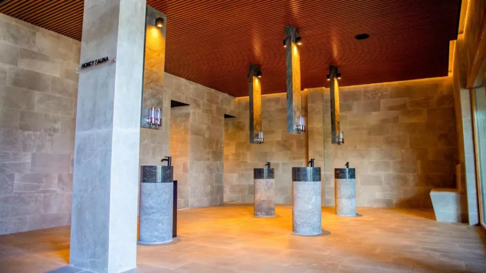 Salt room for halotherapy at Pulse Therme Banya