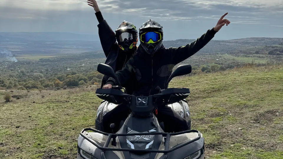 Photo stop with panoramic views on an ATV route above Varna