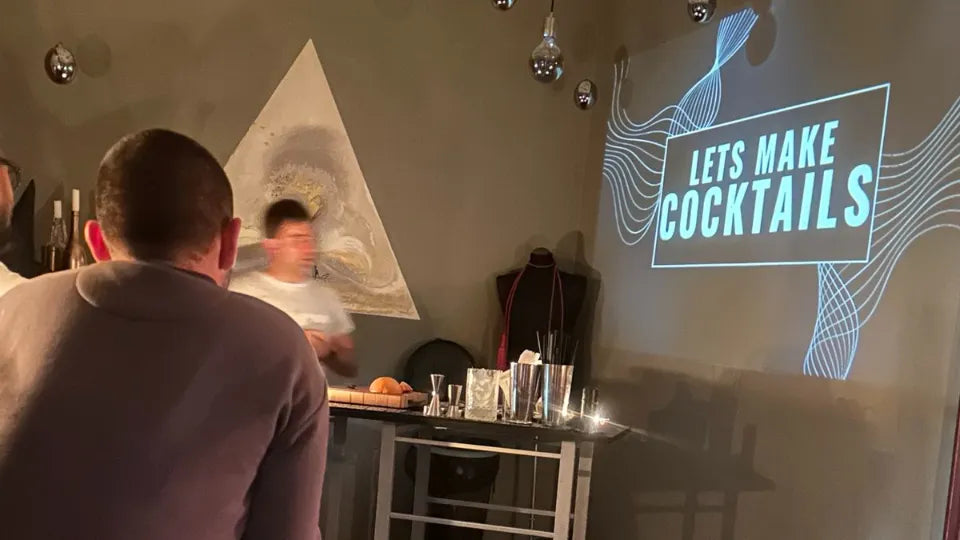 Serving a Martini at a mixology workshop in Burgas