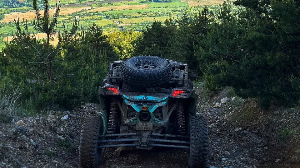 Muddy segment on the UTV route towards Vlado Trichkov