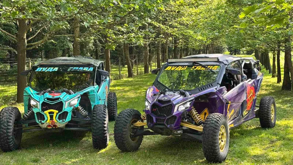 Four-seat UTV driving near Kostinbrod during a 2-hour off-road tour