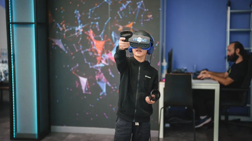 RevolVR action experience for kids at a VR studio in Sofia