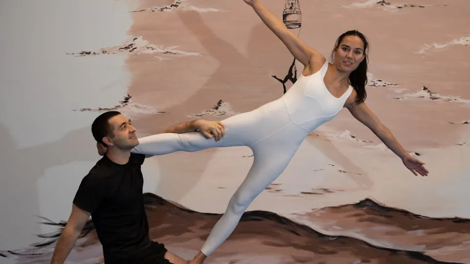 Professional photoshoot after acro yoga lesson in Sofia