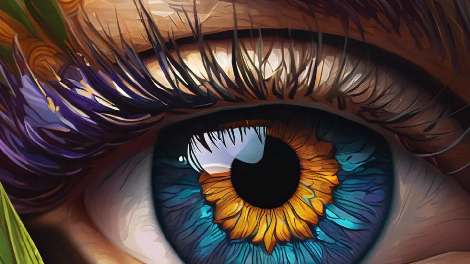 Two‑iris composition, 30×21 cm print – iris photography Plovdiv